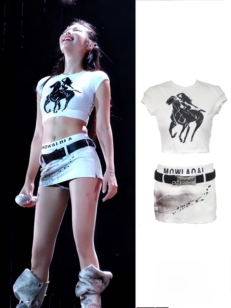 Ethnic Clothing & Online Fashion Store Khaadi Us - Jennie Concert Witte Print Ronde Hals