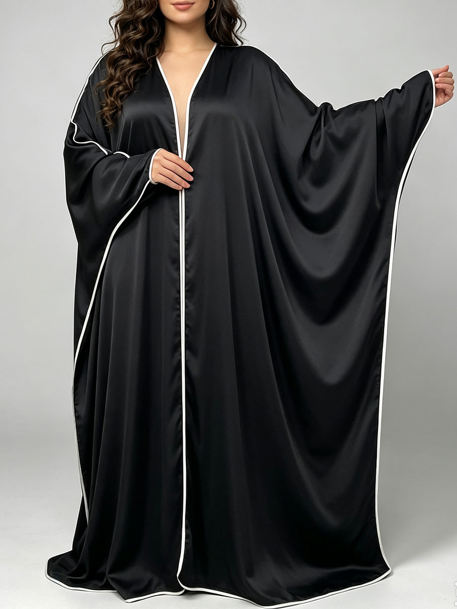 Abaya Modest Wear - Elegante satijnen abaya kimono voor dames,