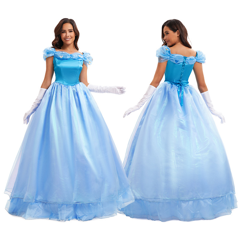 Ethnic Clothing & Online Fashion Store Khaadi Us - Halloween Cosplay Blauwe Prinsessenjurk Rollenspelkostuum Assepoester