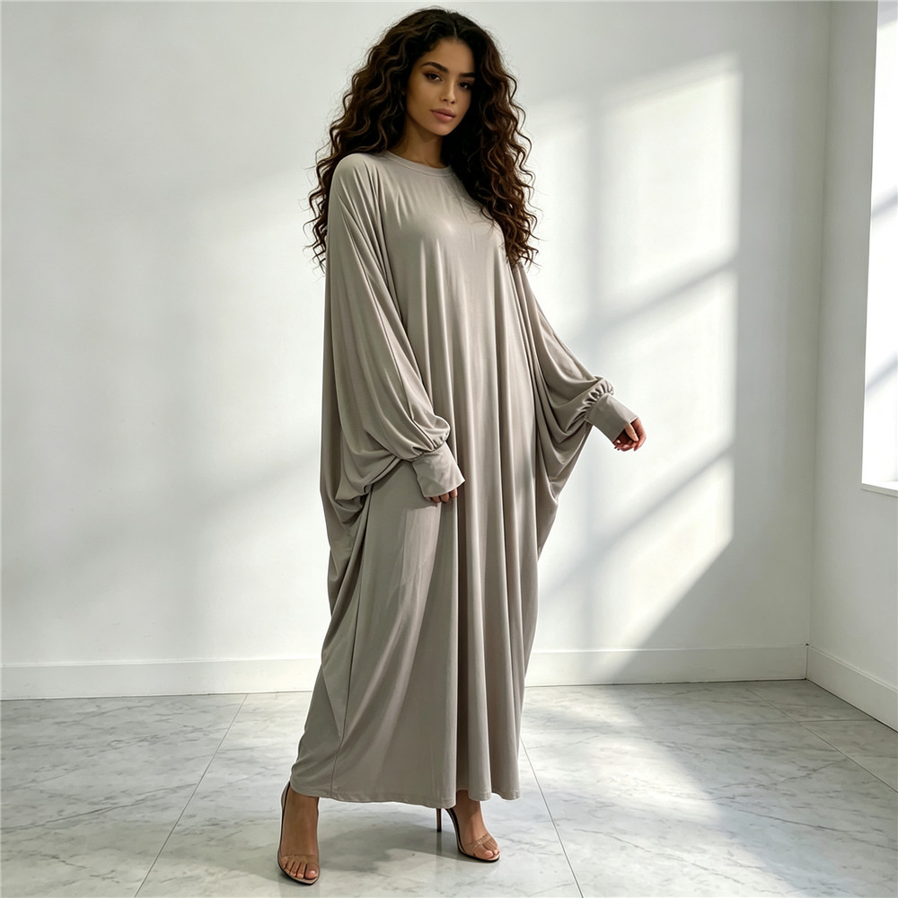 Effenkleurige Abaya met vleerm - Abaya Modest Wear recensie en prijs