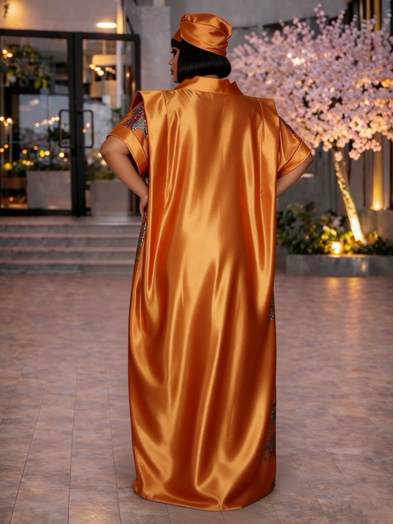 Luxe Jacquard satijnen Abaya j - Abaya Modest Wear recensie en prijs
